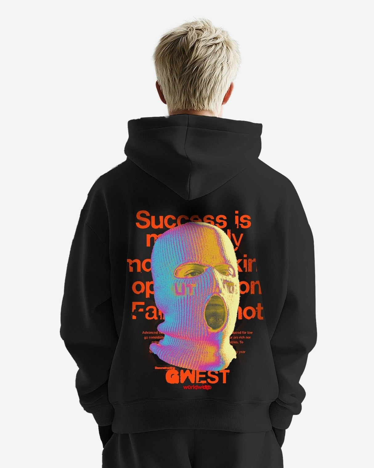 G West Holographic Ski Mask Heavy Premium Oversized Hoodie