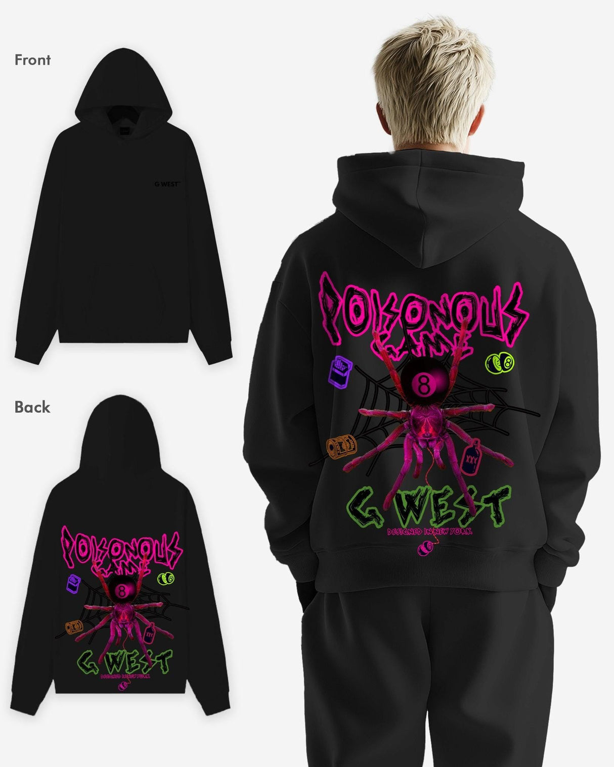G West Poison Game Heavy Premium Oversize Hoodie