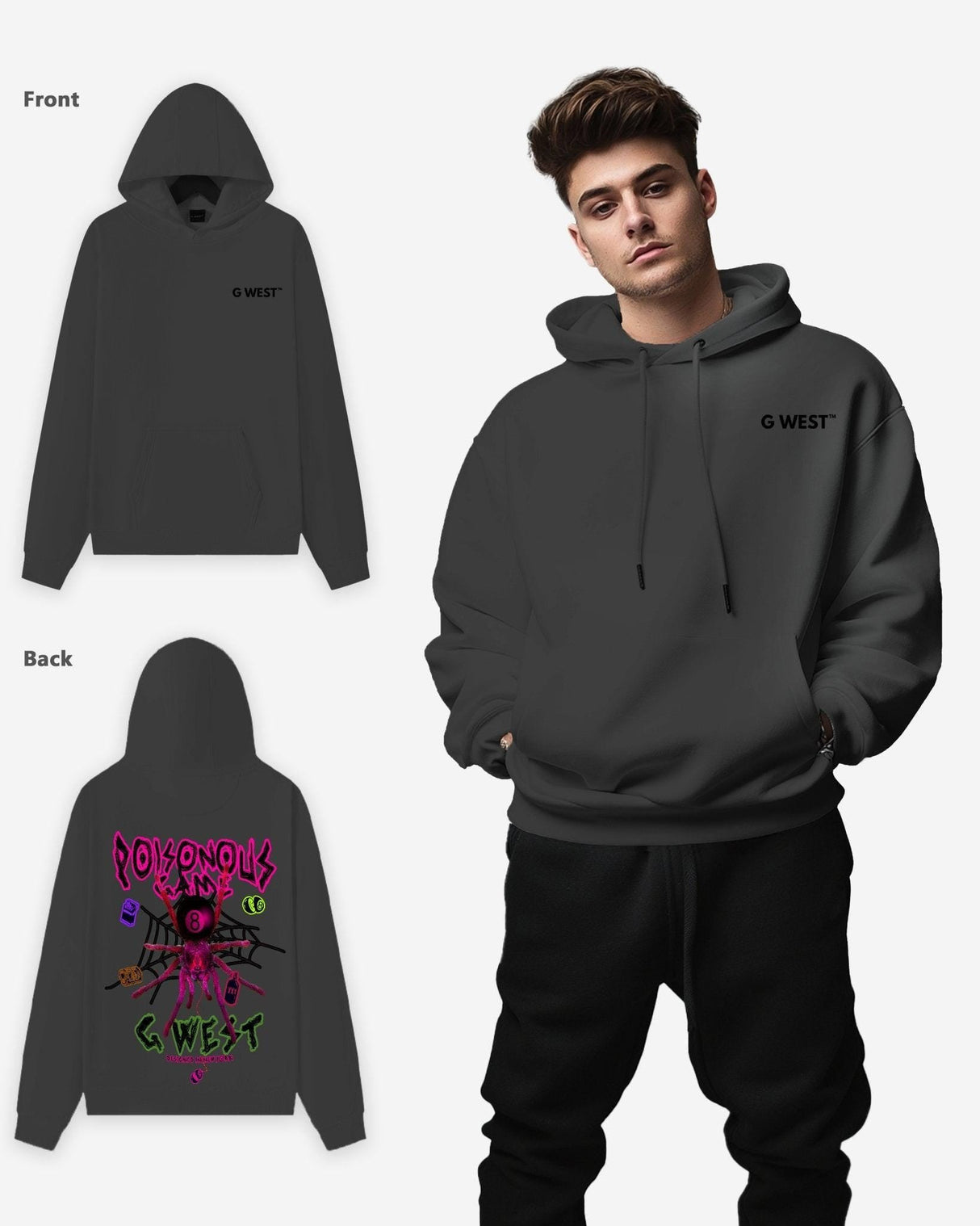G West Poison Game Heavy Premium Oversize Hoodie