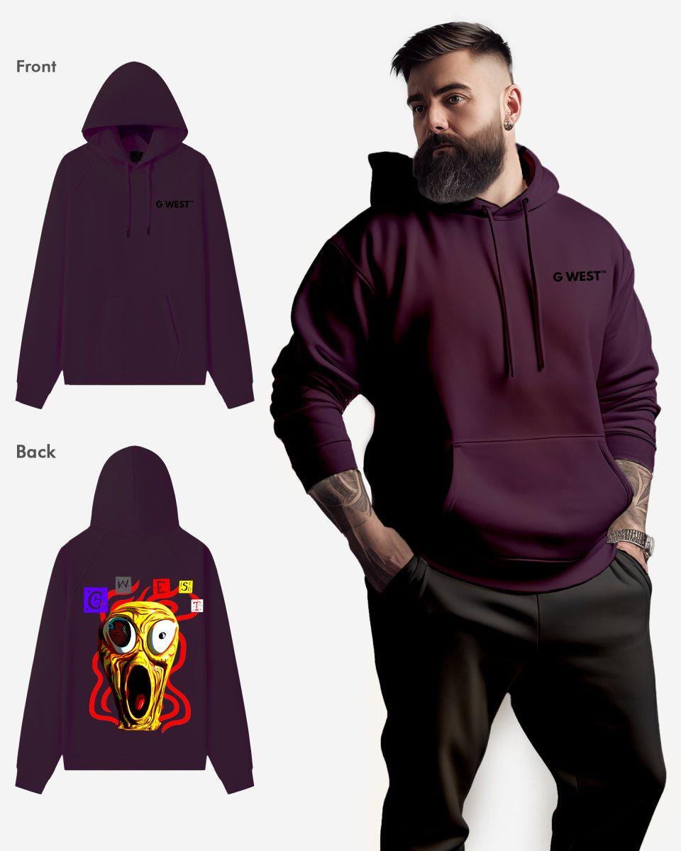 G West Yellow Face Heavy Premium Oversize Hoodie