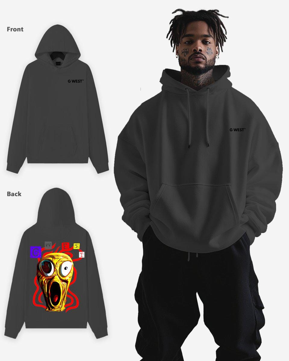 G West Yellow Face Heavy Premium Oversize Hoodie