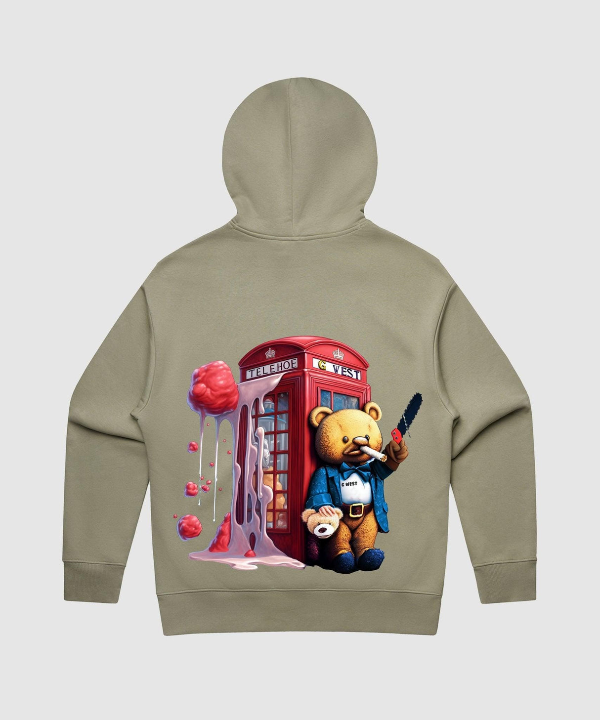 G West Teddy Bear Booth Heavy Premium Hoodie