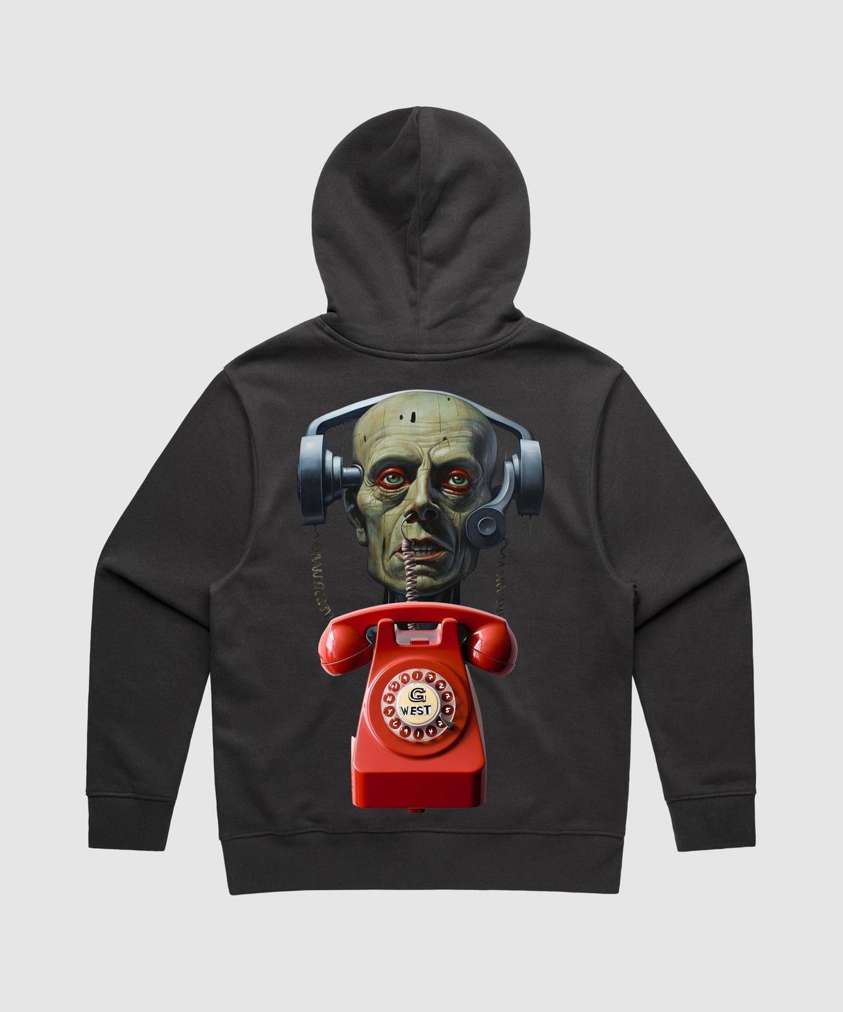 G West Telephone Head Heavy Premium Hoodie