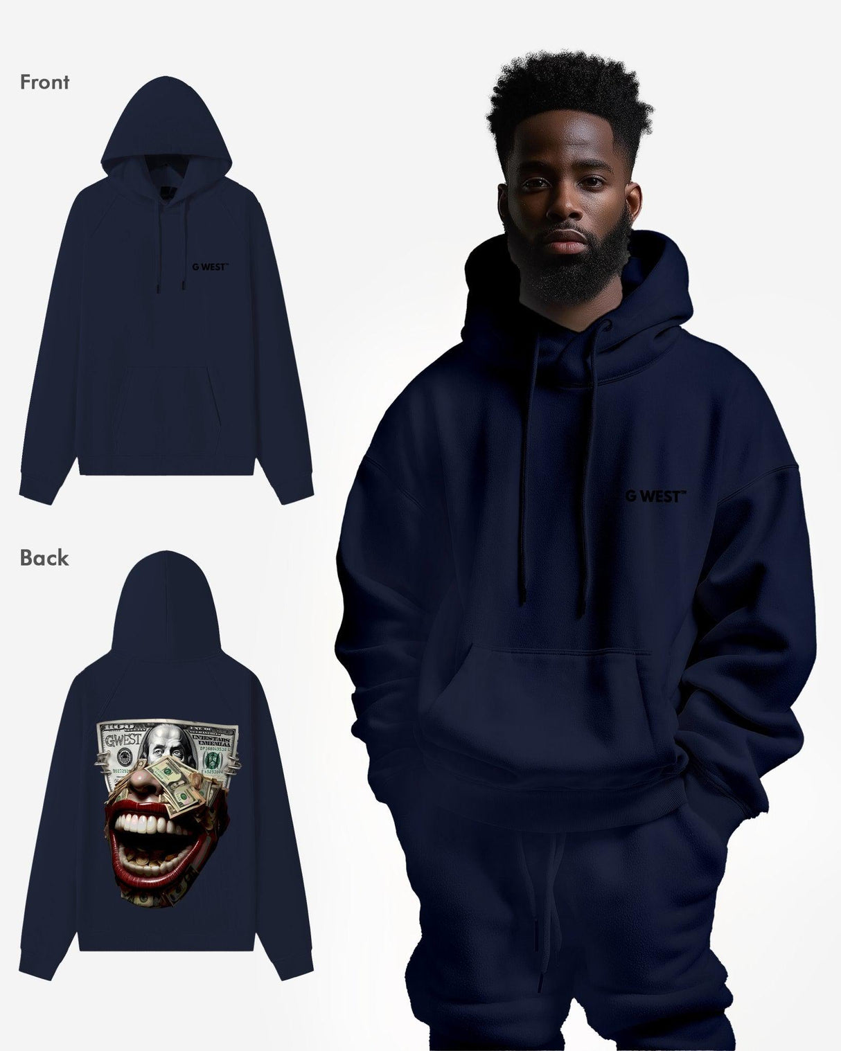 G West Money Mouth Heavy Premium Hoodie