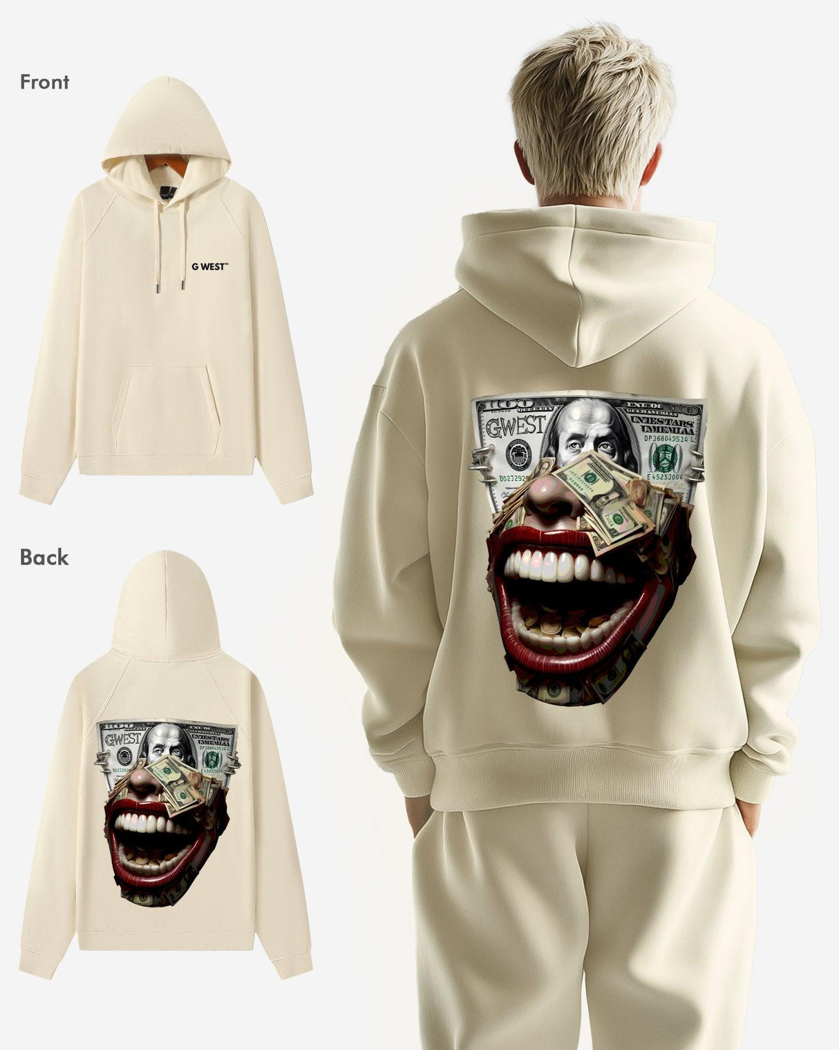 G West Money Mouth Heavy Premium Hoodie