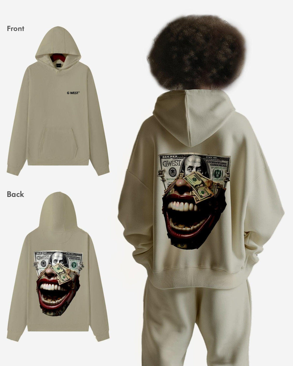 G West Money Mouth Heavy Premium Hoodie