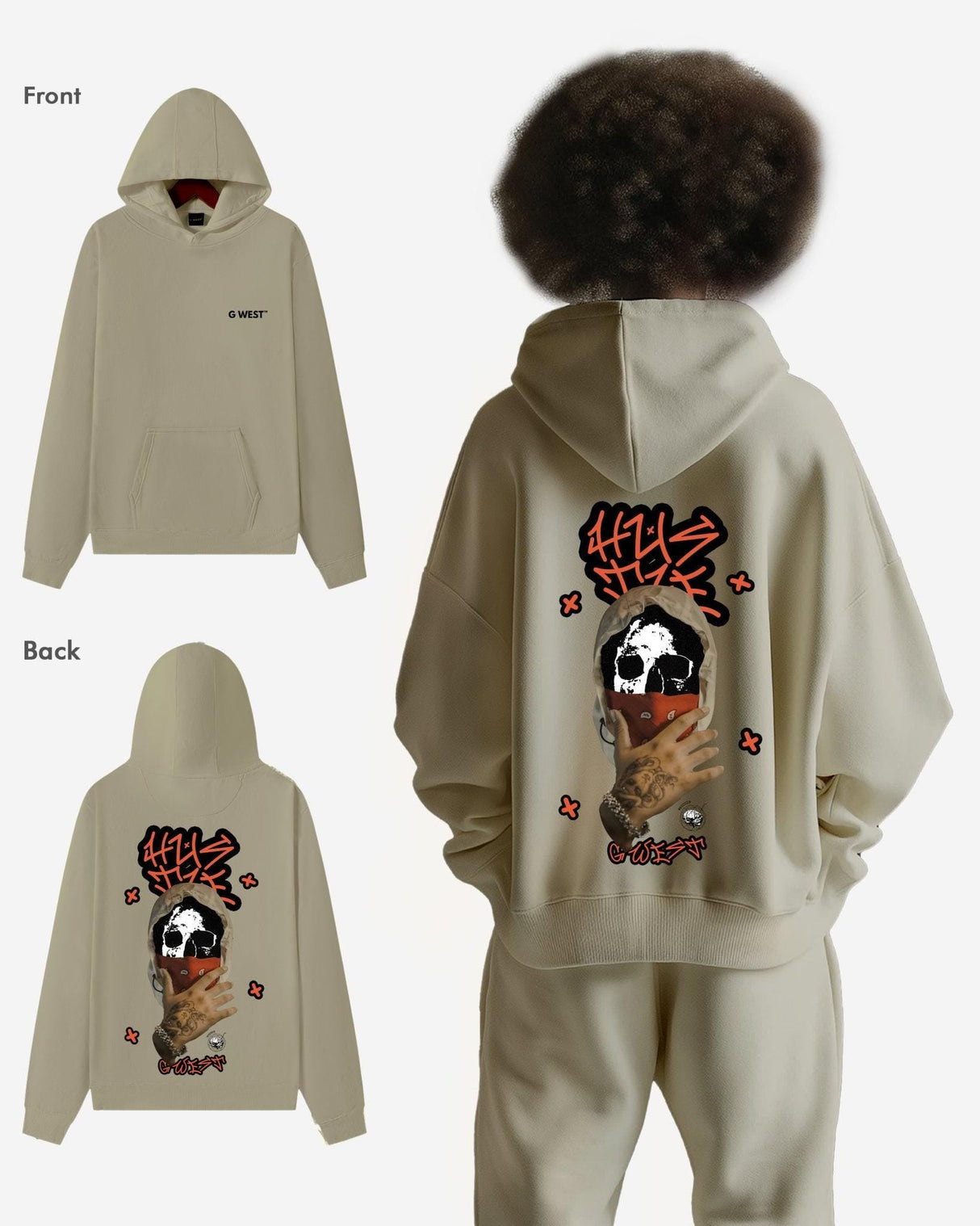 G West Hooded Hustle Heavy Premium Oversize Hoodie