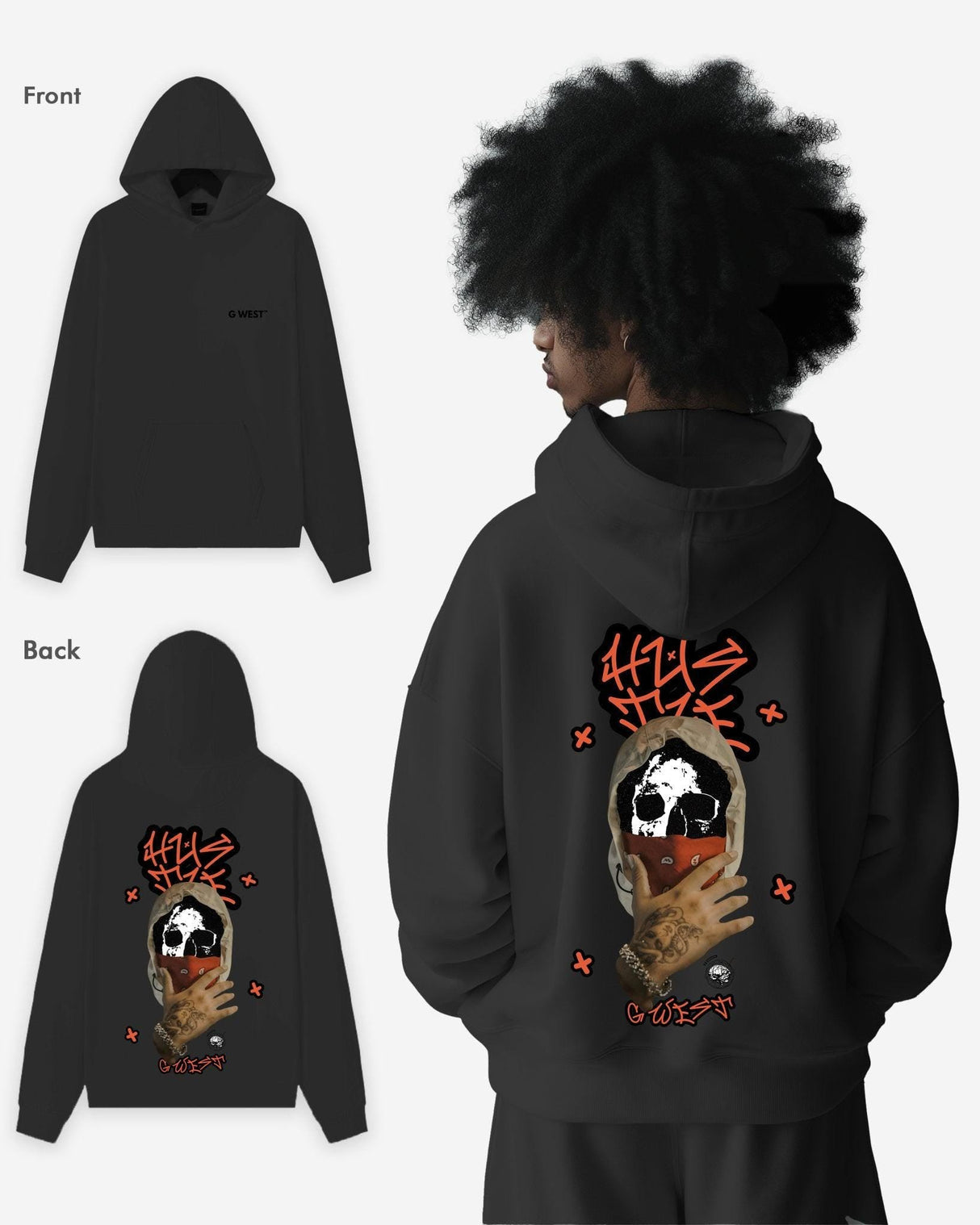 G West Hooded Hustle Heavy Premium Oversize Hoodie