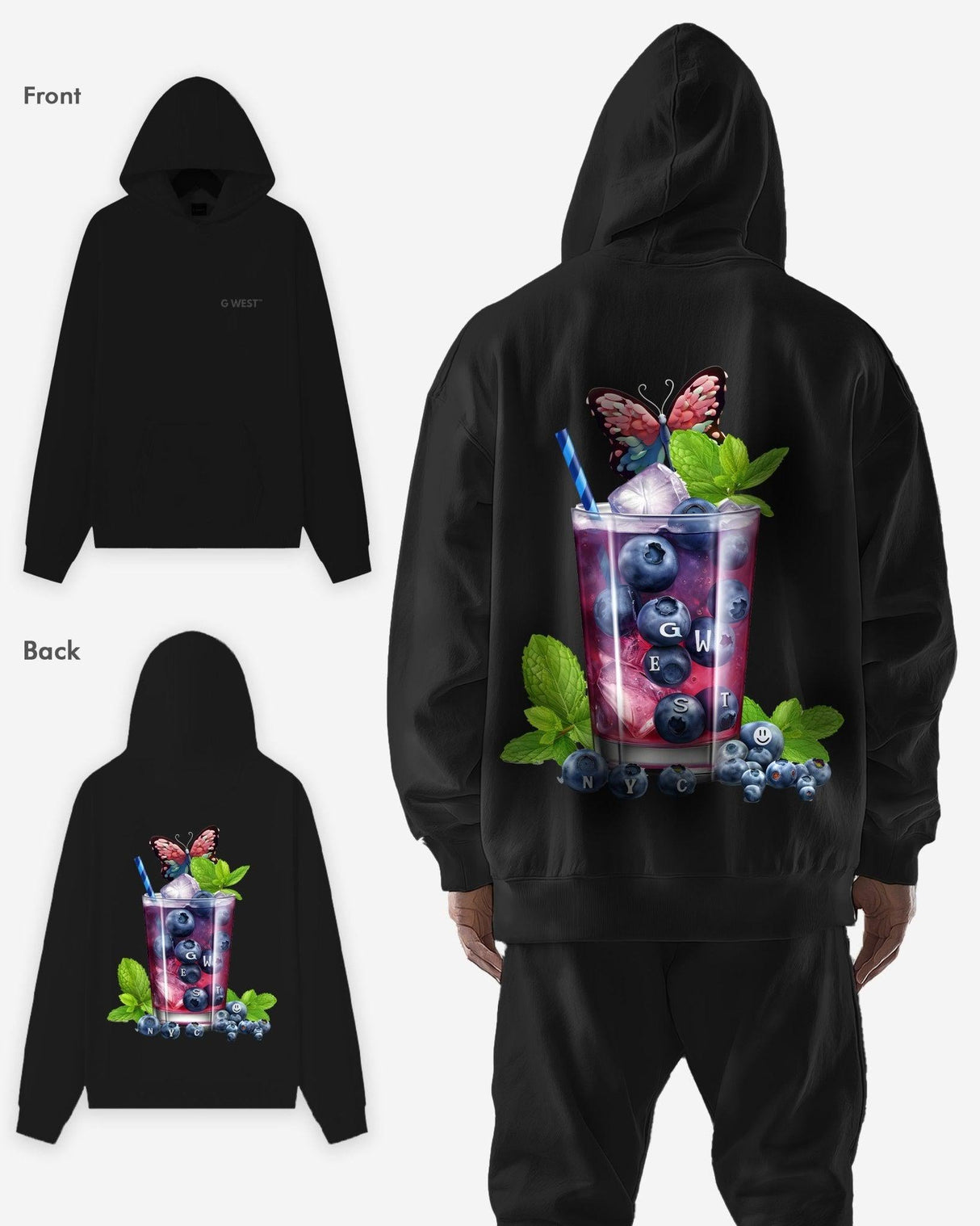 G West Blueberry Mohito Heavy Premium Hoodie