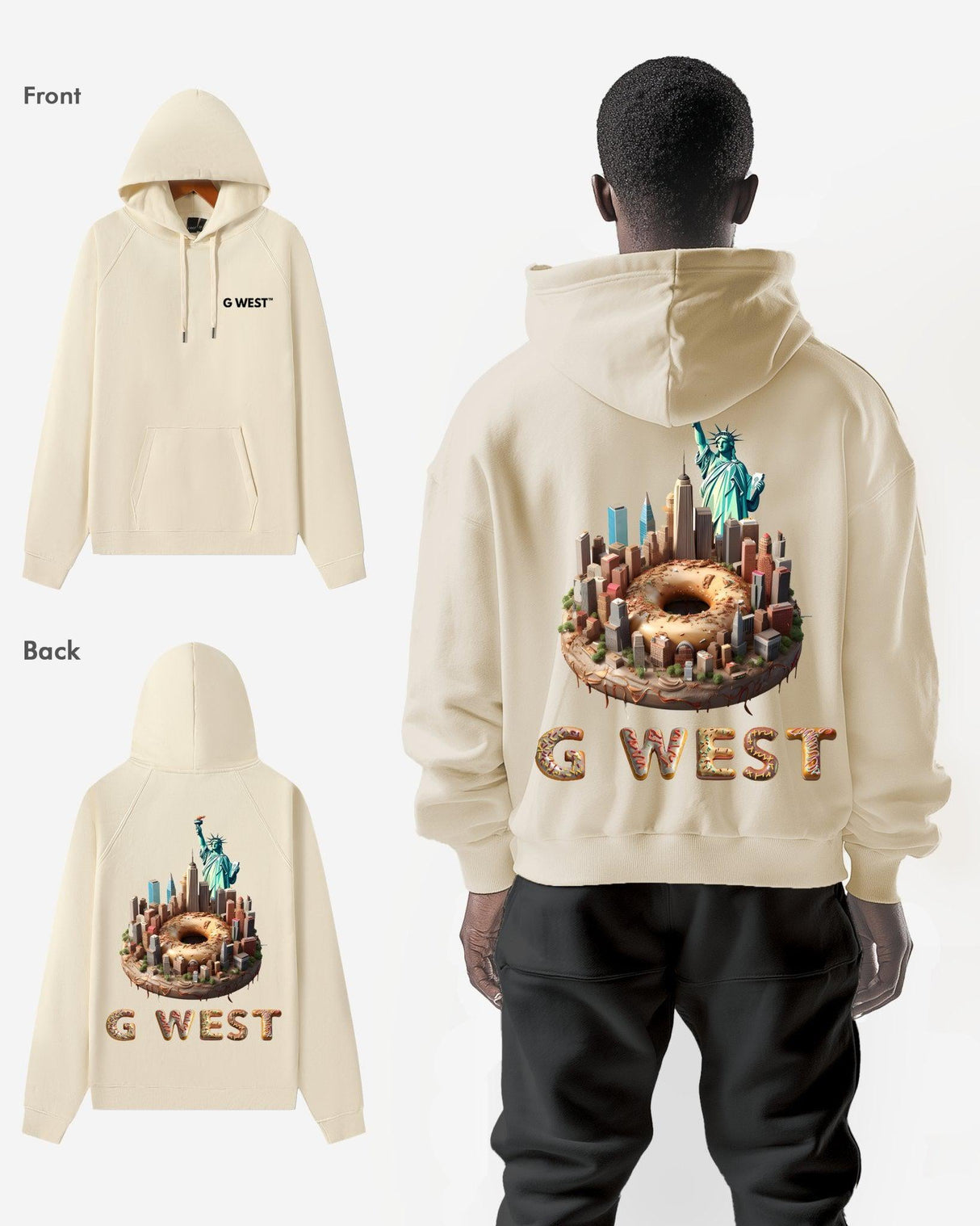 G West Nyc Donut Heavy Premium Oversize Hoodie