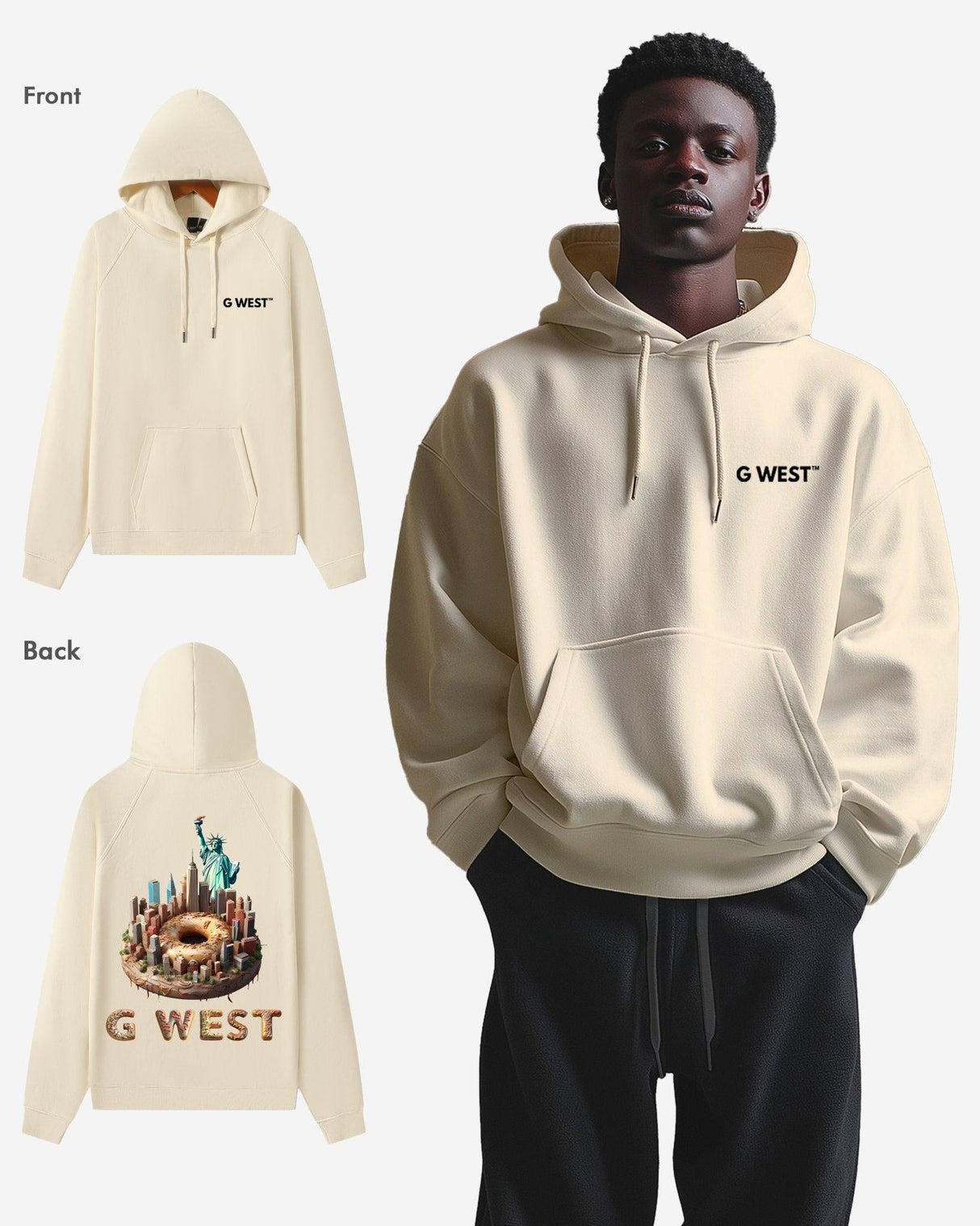 G West Nyc Donut Heavy Premium Oversize Hoodie