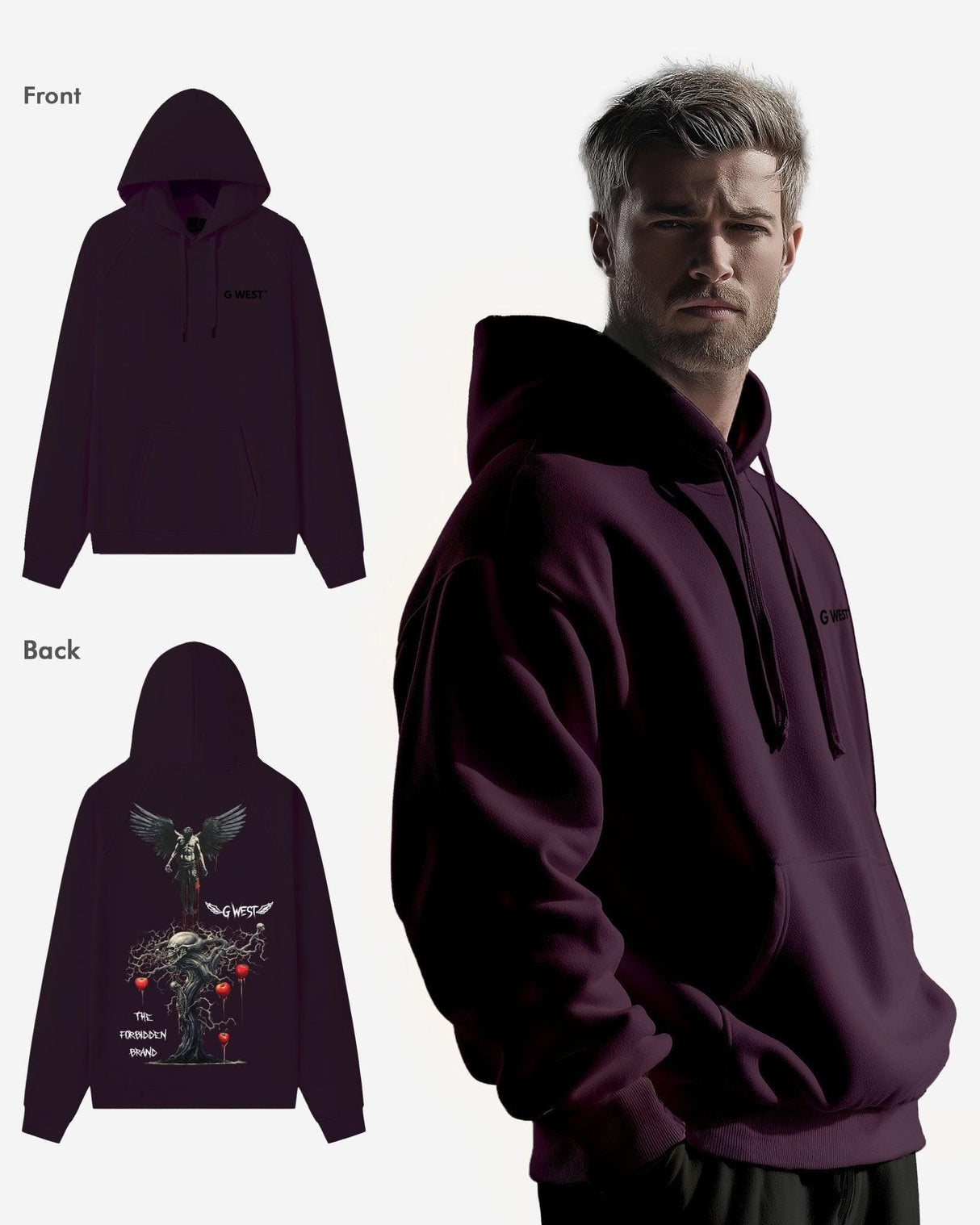 G West Forbidden Brand Heavy Premium Oversize Hoodie