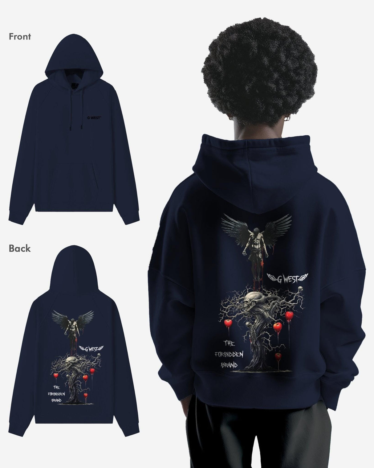 G West Forbidden Brand Heavy Premium Oversize Hoodie