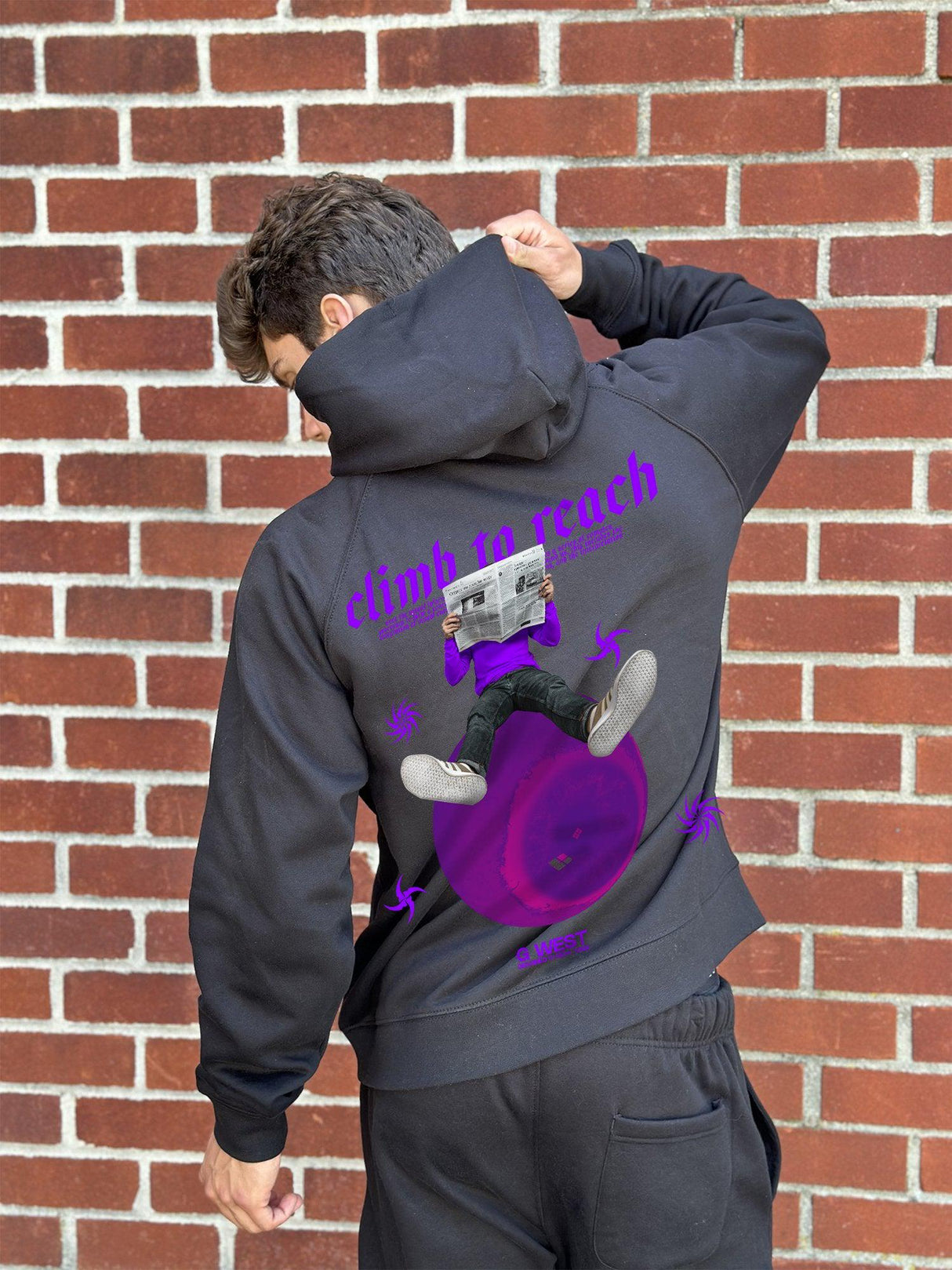 G West Newspaper Heavy Premium Hoodie