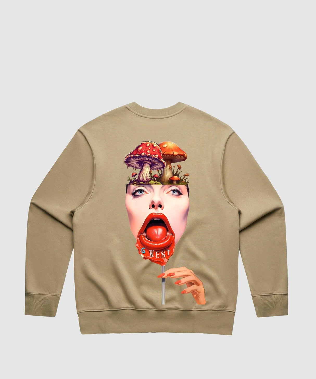G West Mushroom Lollipop Heavy Premium Crewneck