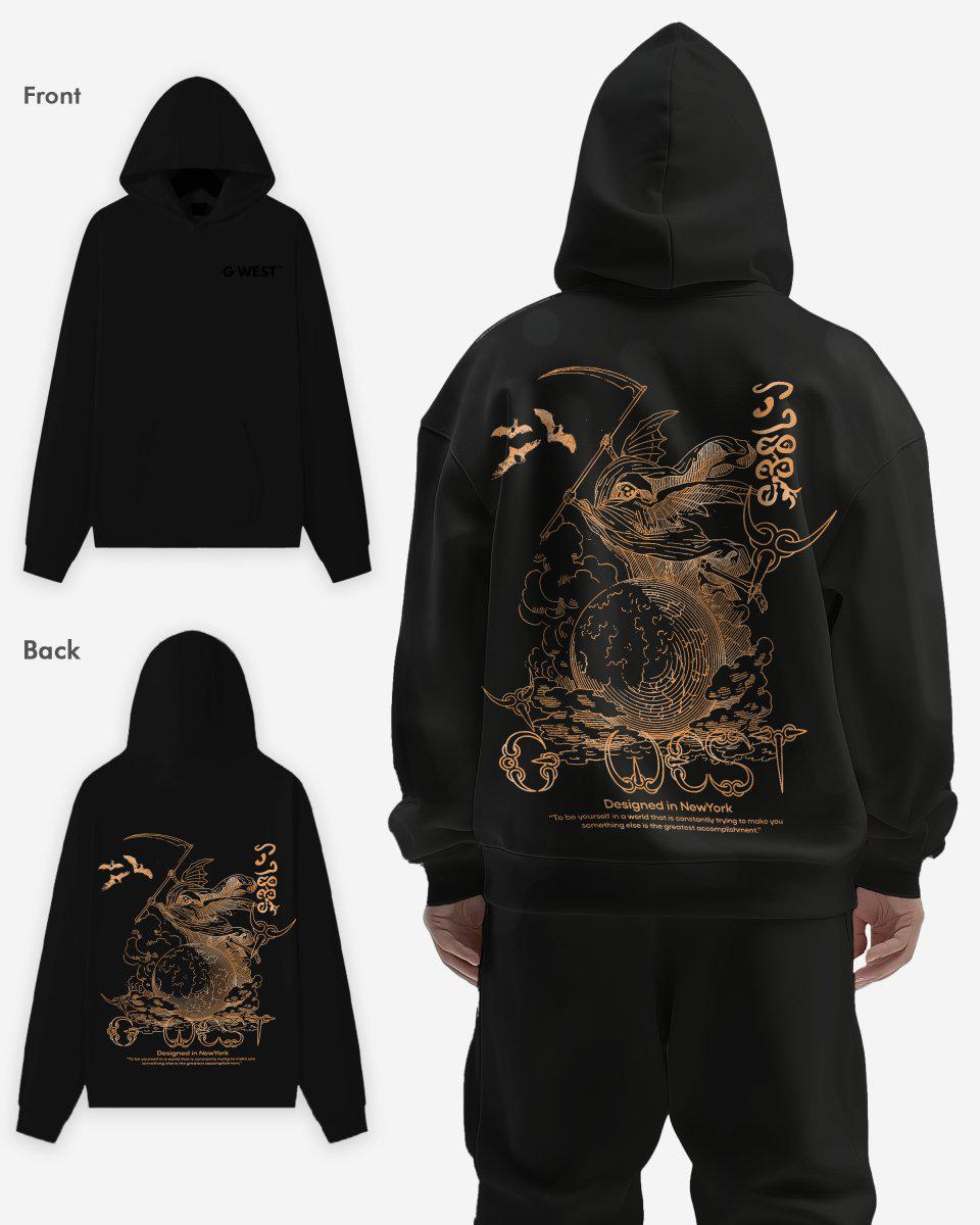 G West Reaper World Heavy Premium Oversize Hoodie