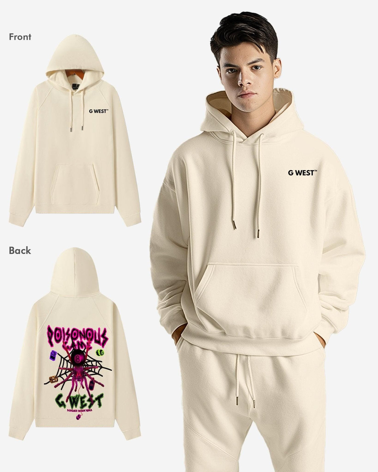 G West Poison Game Heavy Premium Oversize Hoodie