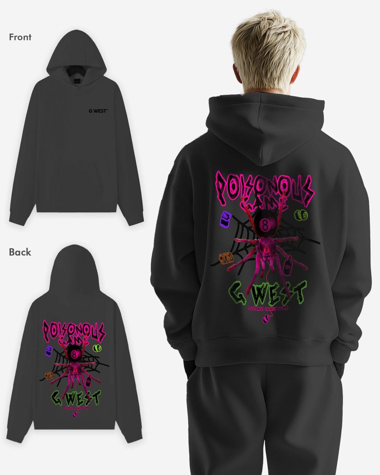 G West Poison Game Heavy Premium Oversize Hoodie