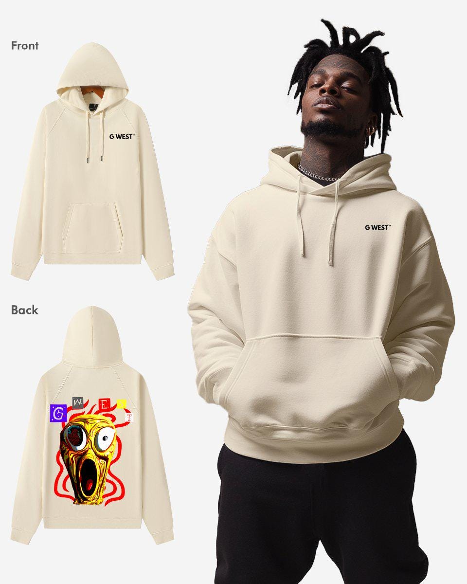 G West Yellow Face Heavy Premium Oversize Hoodie