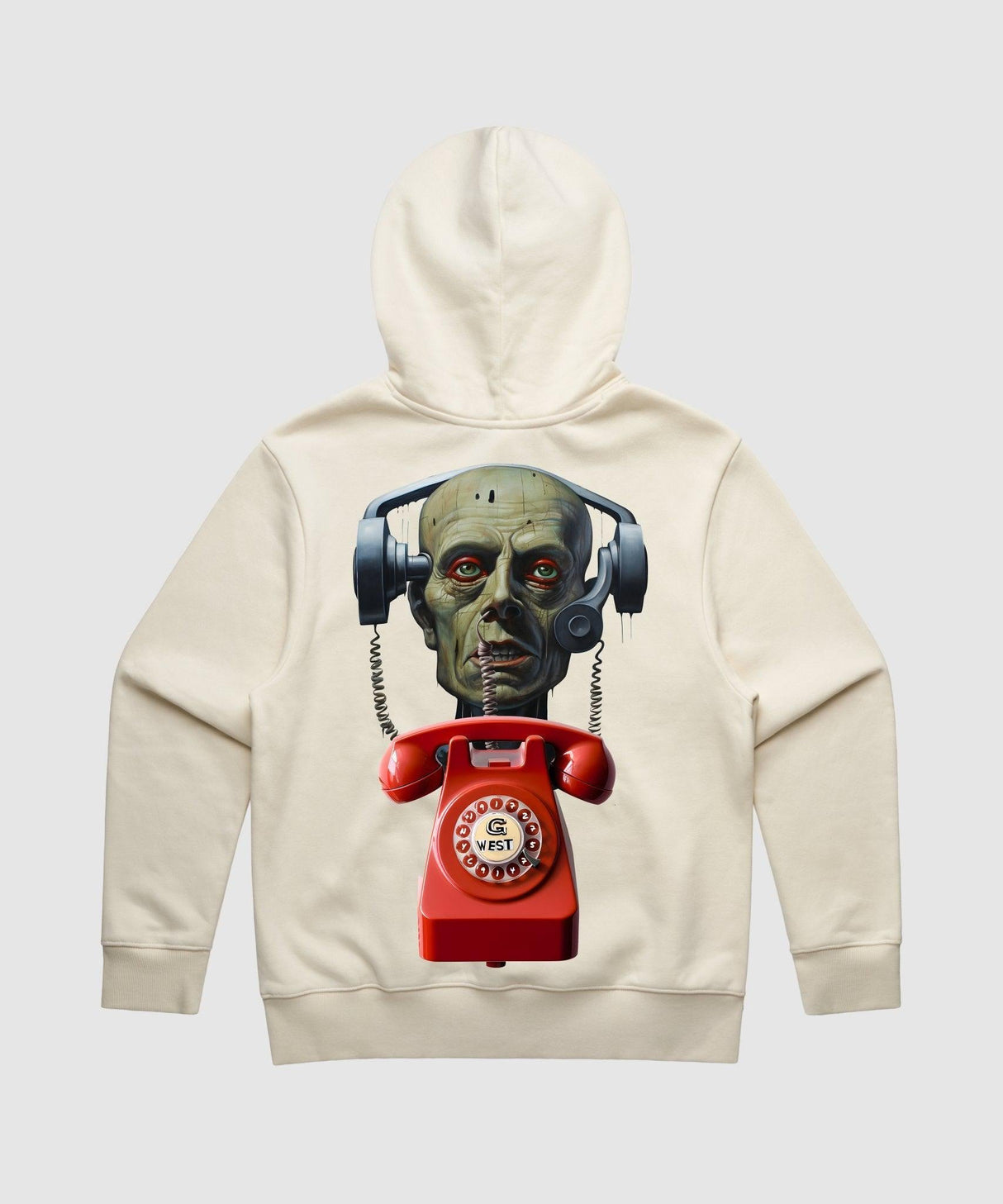 G West Telephone Head Heavy Premium Hoodie