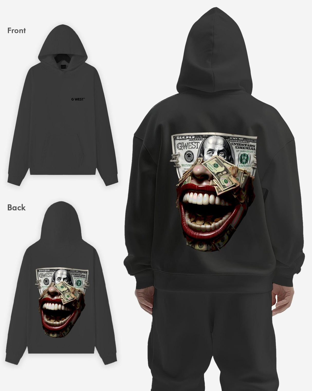 G West Money Mouth Heavy Premium Hoodie
