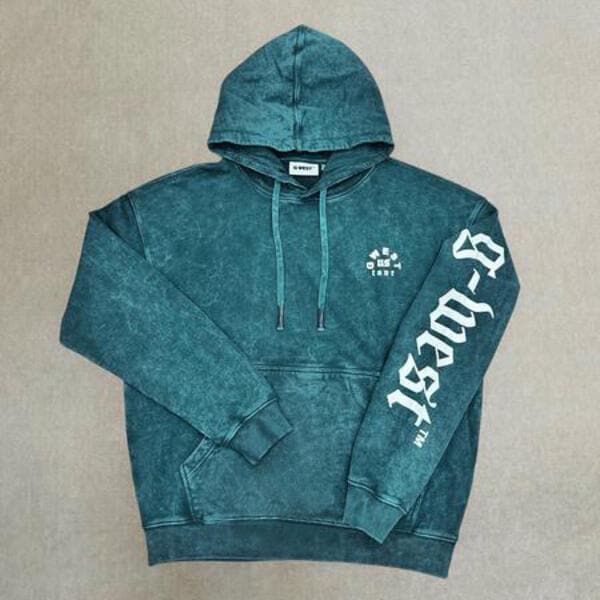 G West Mens Letter Graphic Hoodie