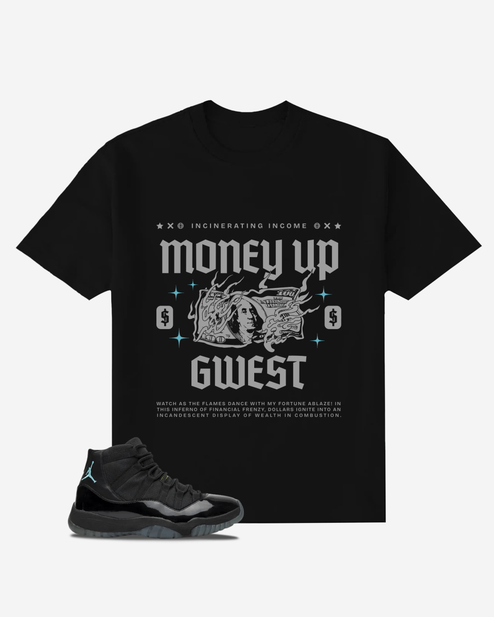 Money Up in Flames Oversized  T-Shirt