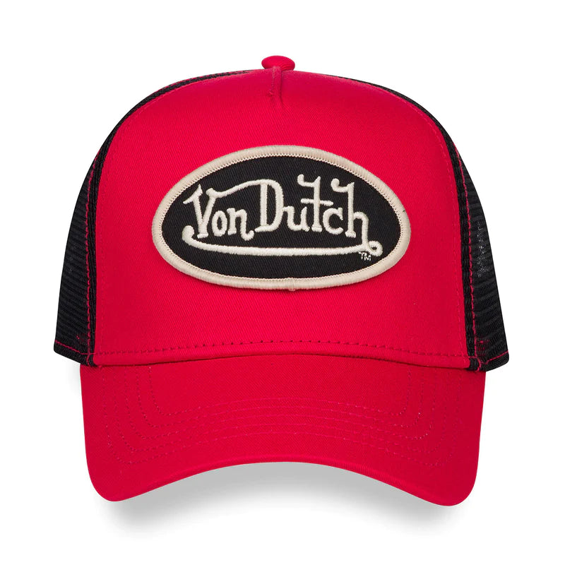 VON DUTCH VELVET RED TRUCKER