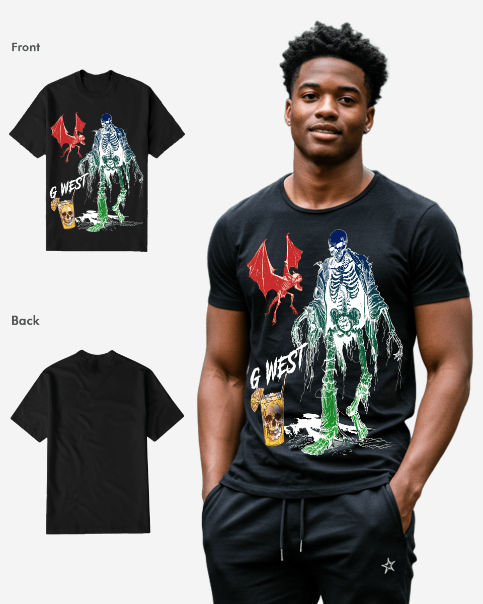 Regular Fit Bat Buddy Front Graphic T Shirt