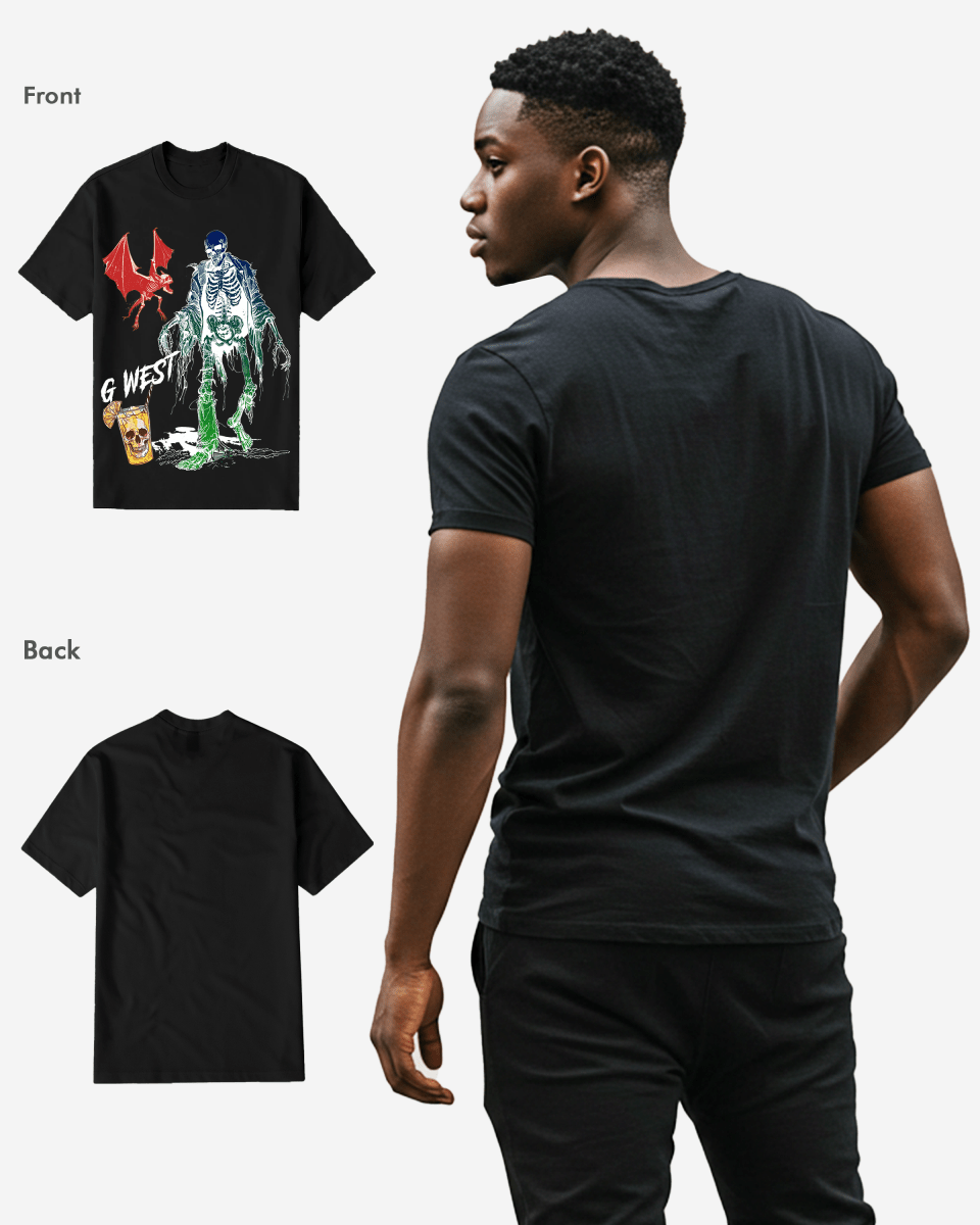 Regular Fit Bat Buddy Front Graphic T Shirt