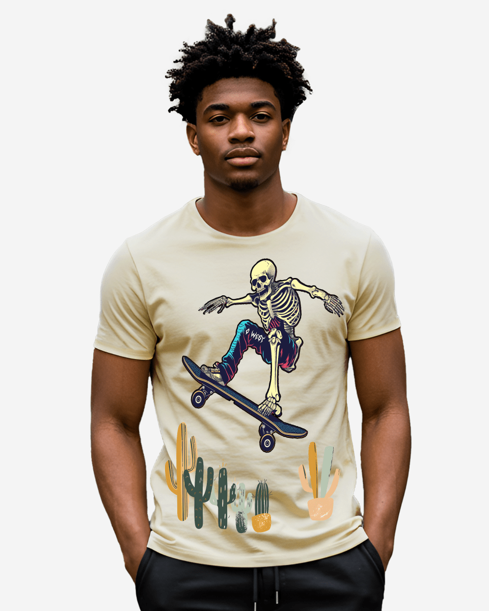 Regular Fit Cactus Skate Front Graphic T Shirt
