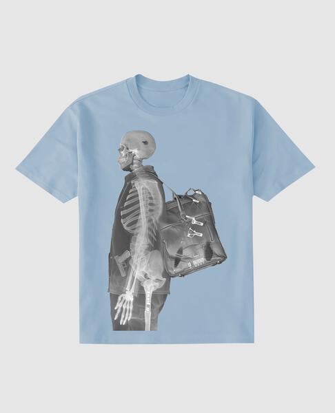 Regular Fit Full X Ray Front Graphic T Shirt : Gwpbast5058 - 3 Colors