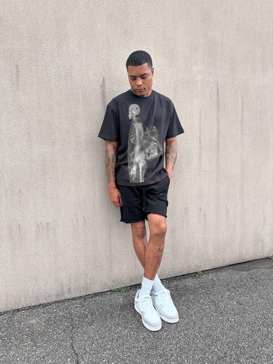 Regular Fit Full X Ray Front Graphic T Shirt : Gwpbast5058 - 3 Colors