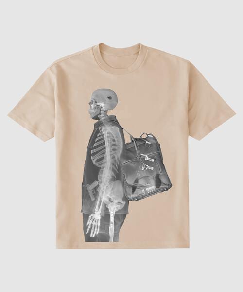 Regular Fit Full X Ray Front Graphic T Shirt : Gwpbast5058 - 3 Colors