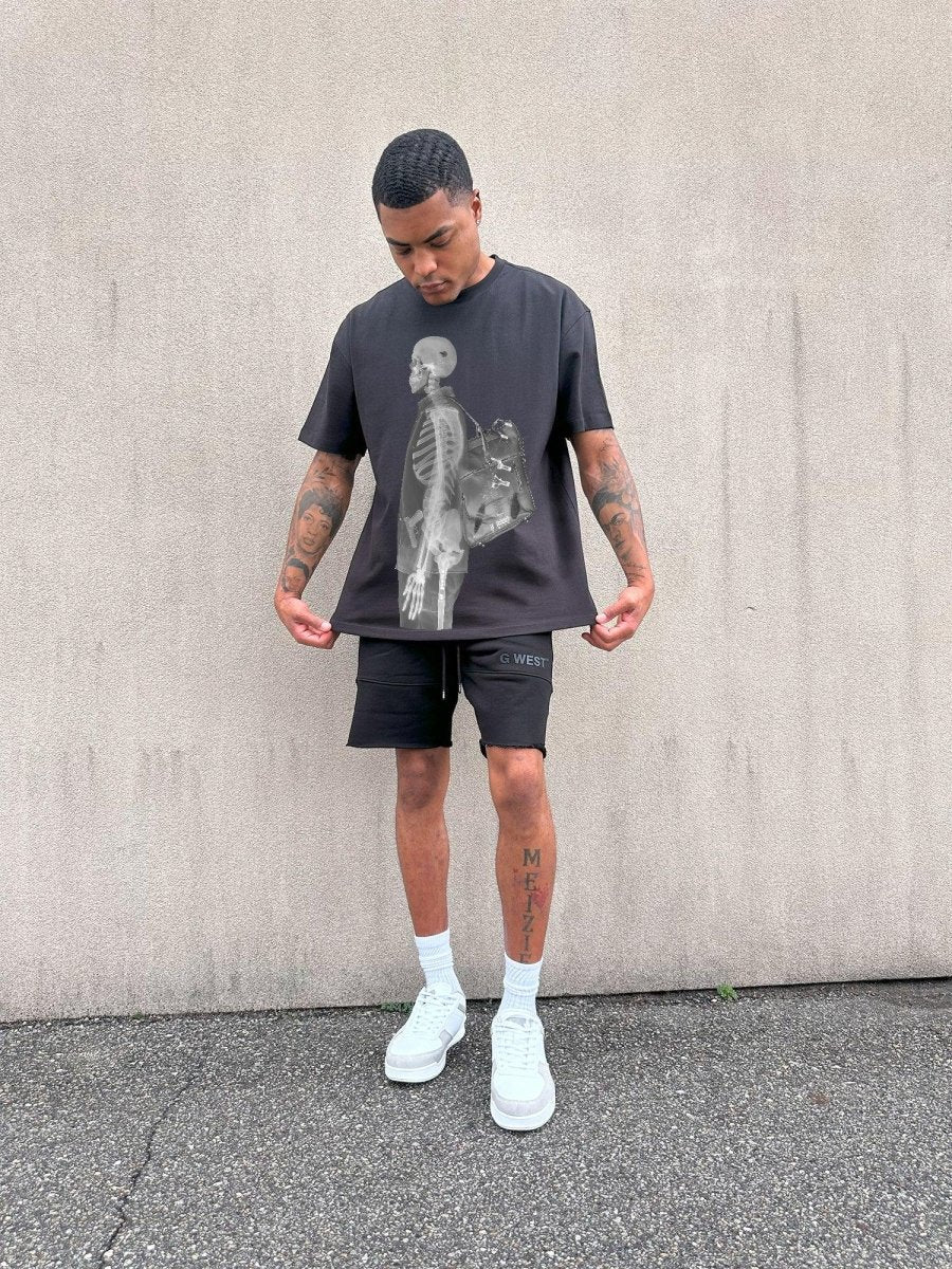 Regular Fit Full X Ray Front Graphic T Shirt : Gwpbast5058 - 3 Colors