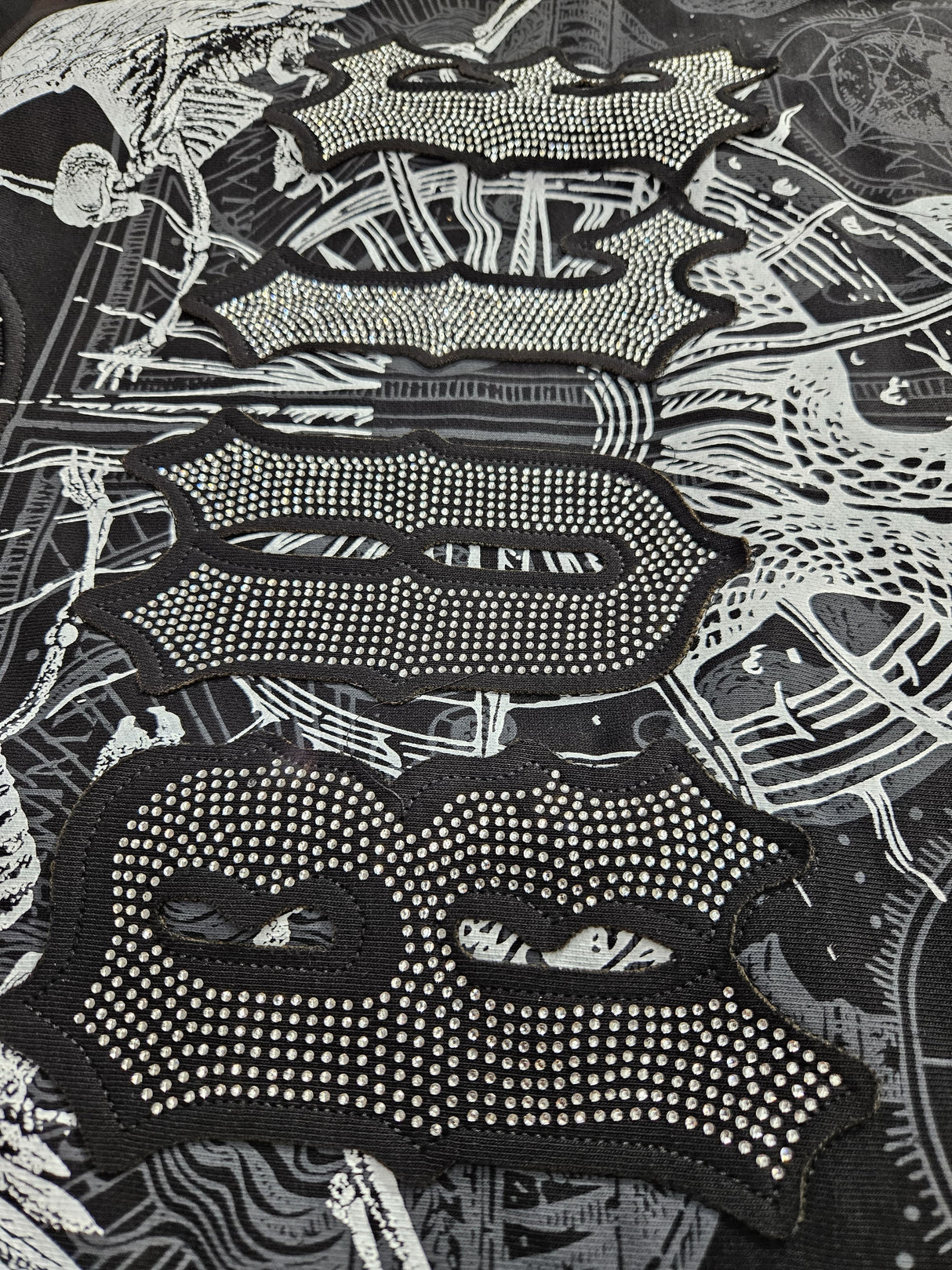 Publik Rule Applique Rhinestone T-Shirt Multi Colors