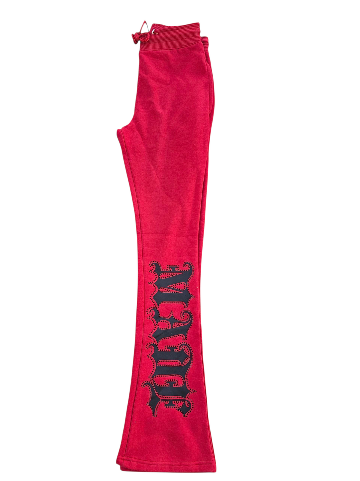 Focus Self Made Rhinestone Stacked Sweatpants Multi Colors