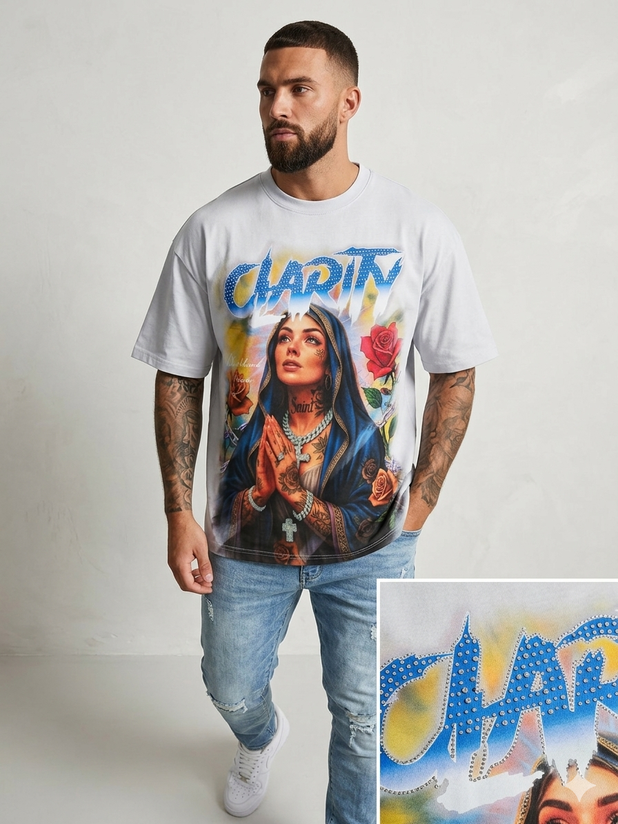 Pj Mark Clarity Rhinestones T-Shirt White