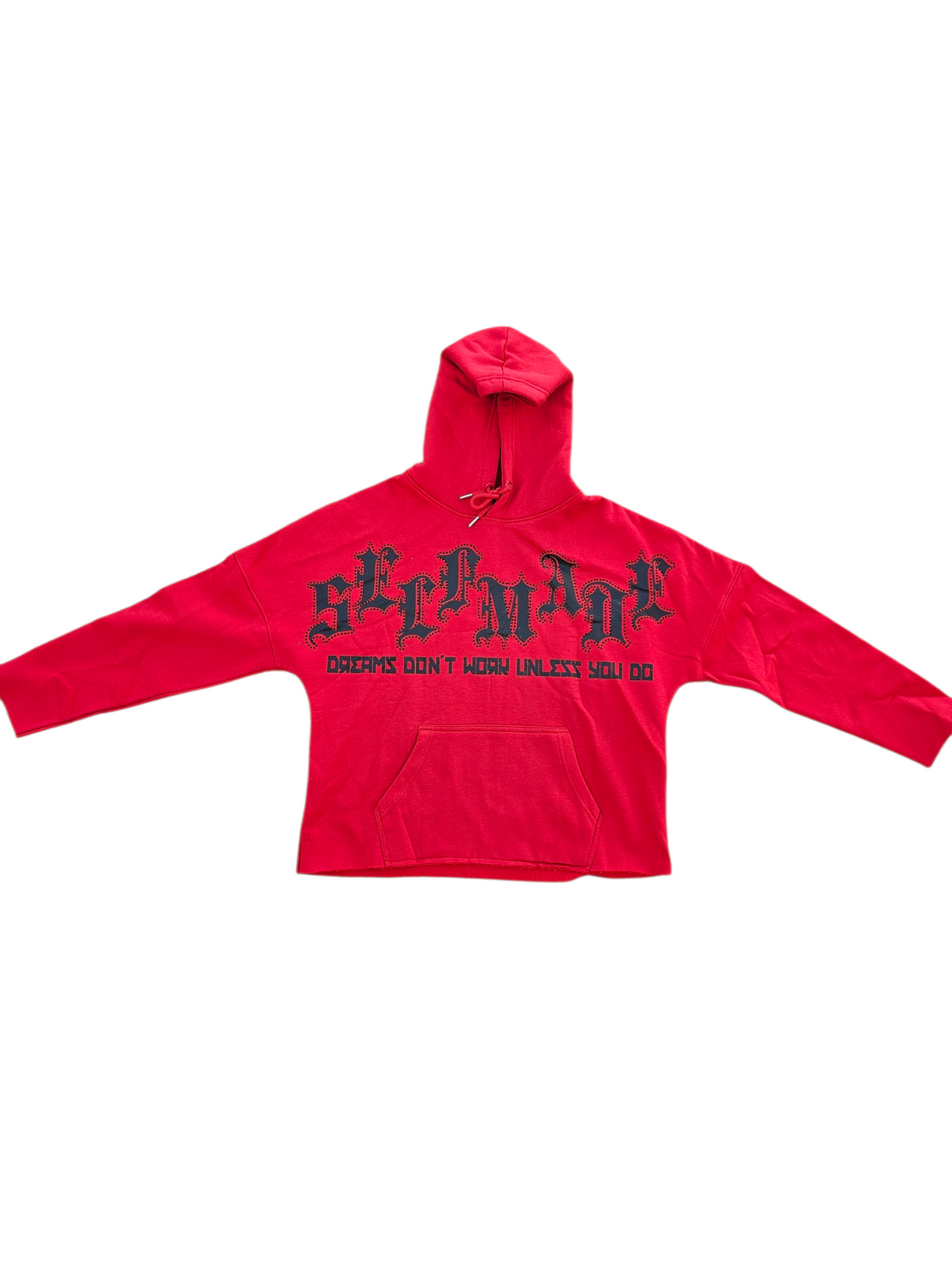 Focus Self Made Cropped Rhinestone Hoodie Multi Colors