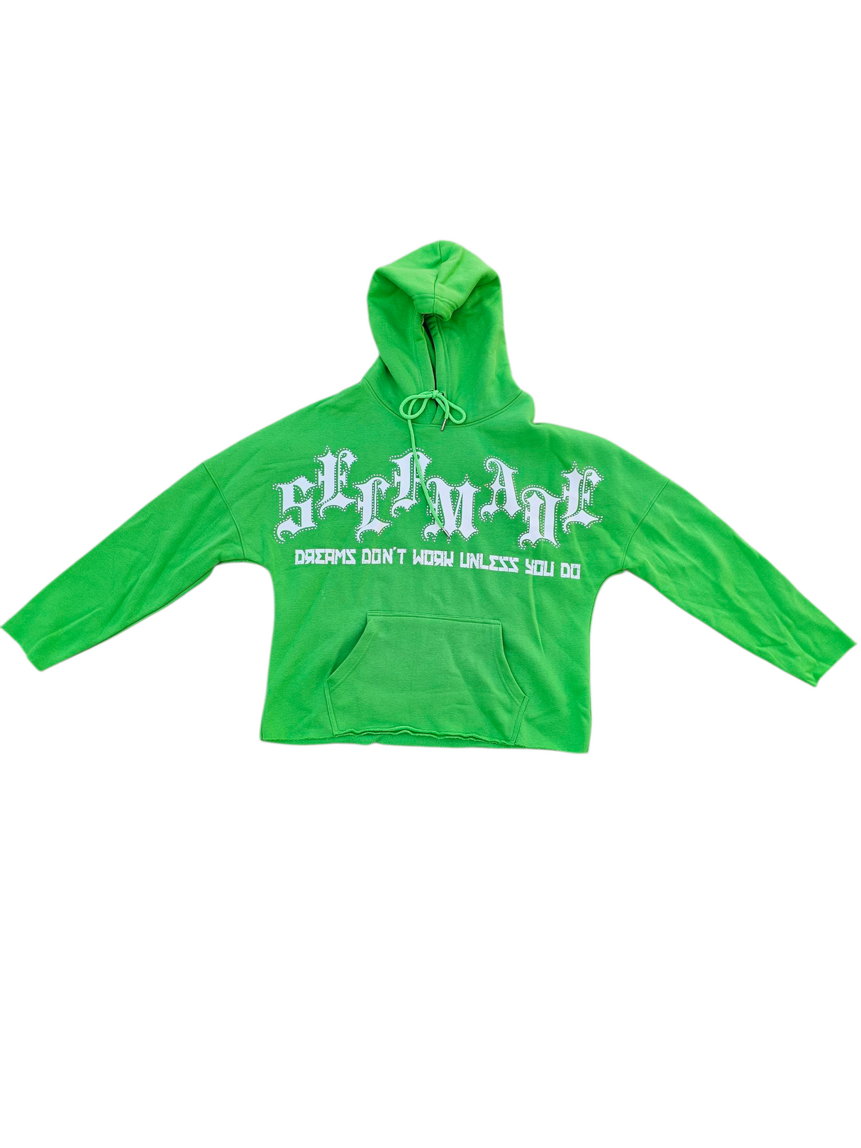 Focus Self Made Cropped Rhinestone Hoodie Multi Colors