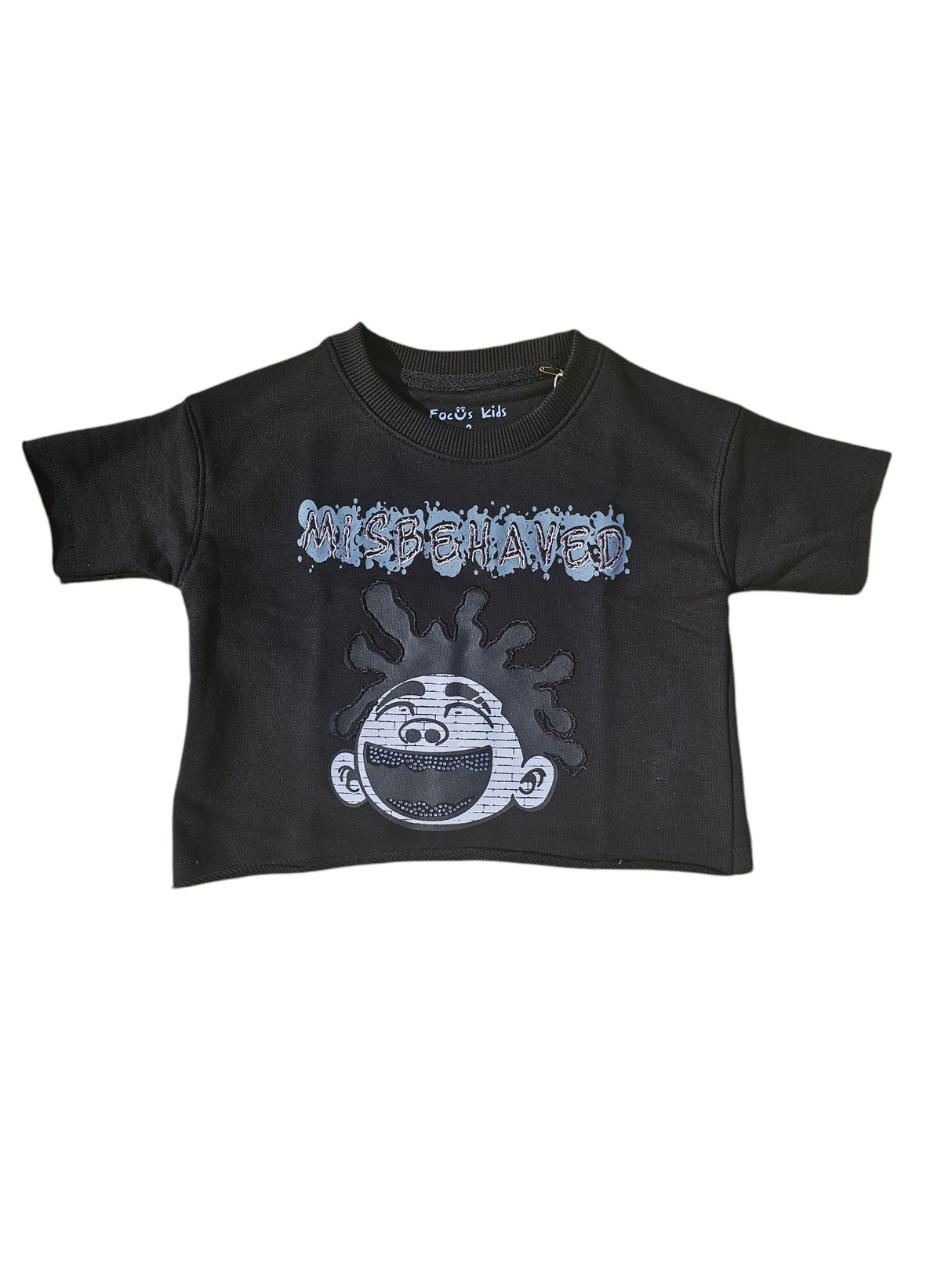 Focus Kids Cropped Miss Behaved T-Shirt Multi Colors
