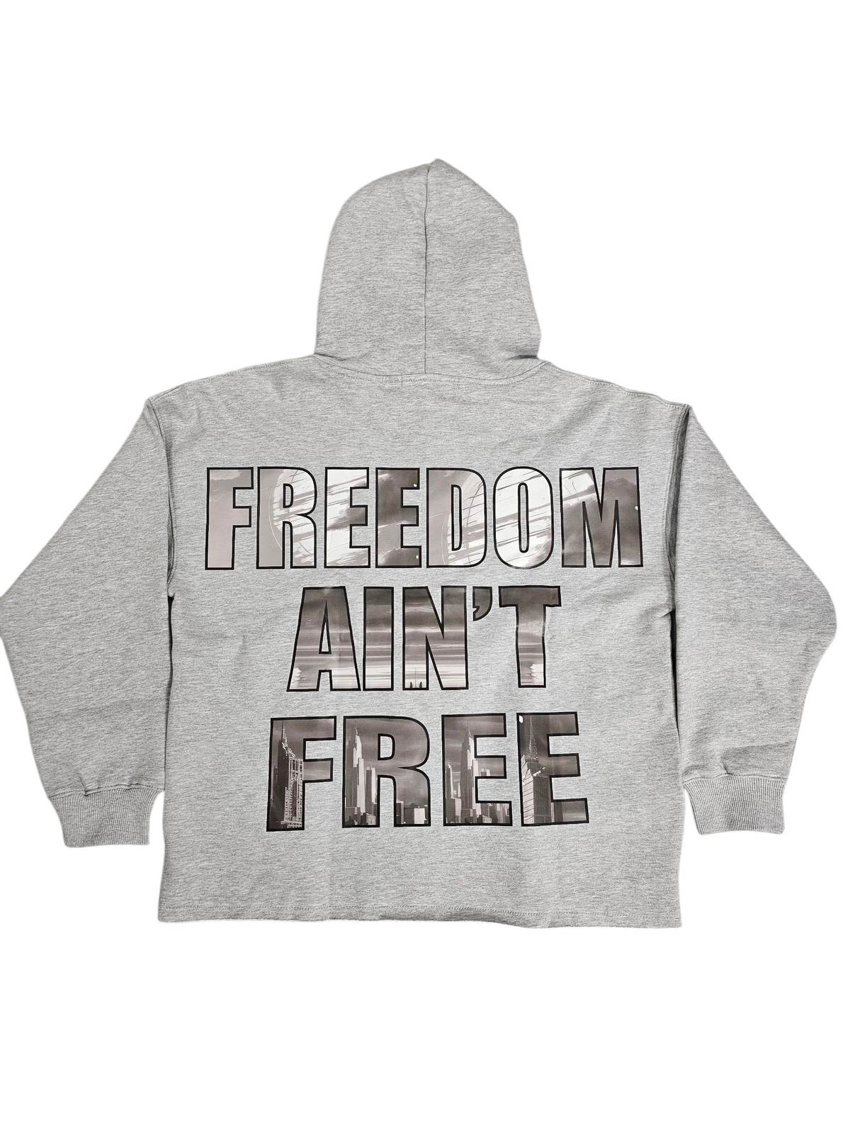 Focus Street Liberty Rhinestones Cropped Hoodie Multi Colors
