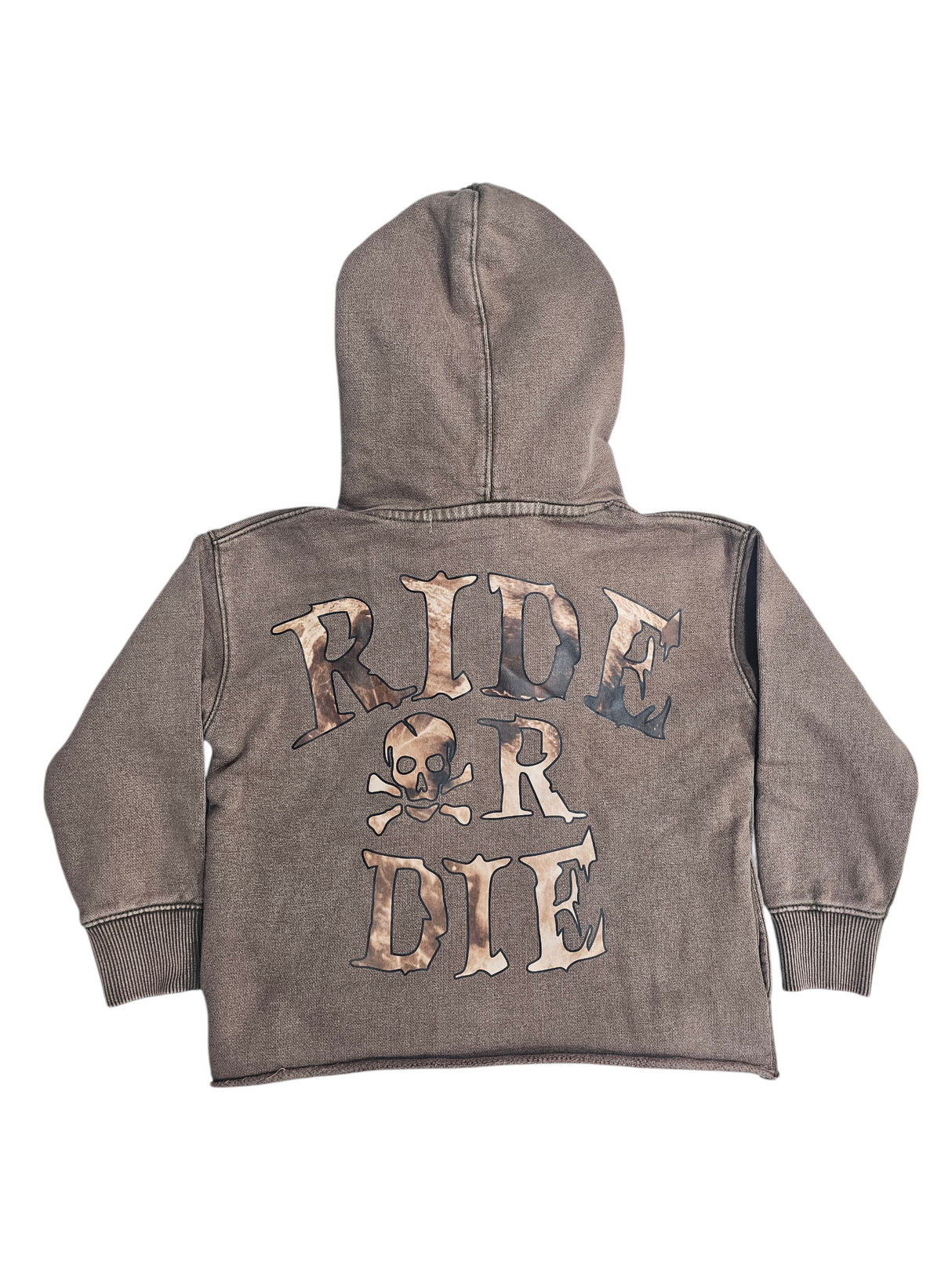 Focus Kids Lost Soul Garment Dye Rhinestones Cropped Hoodie Multi Colors