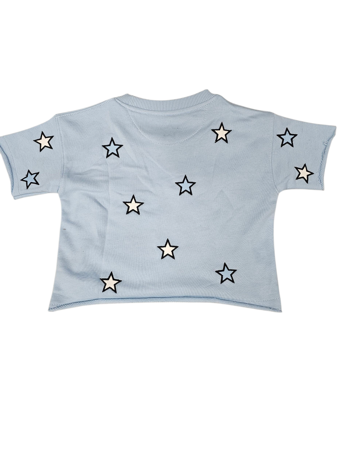 Focus Kids Cowboy Stars Cropped T Shirt Multi Colors