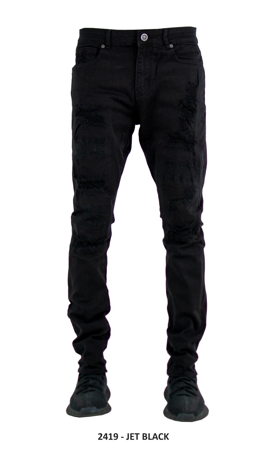 Focus Slim Fit Rip & Repair Jeans Multi Colors
