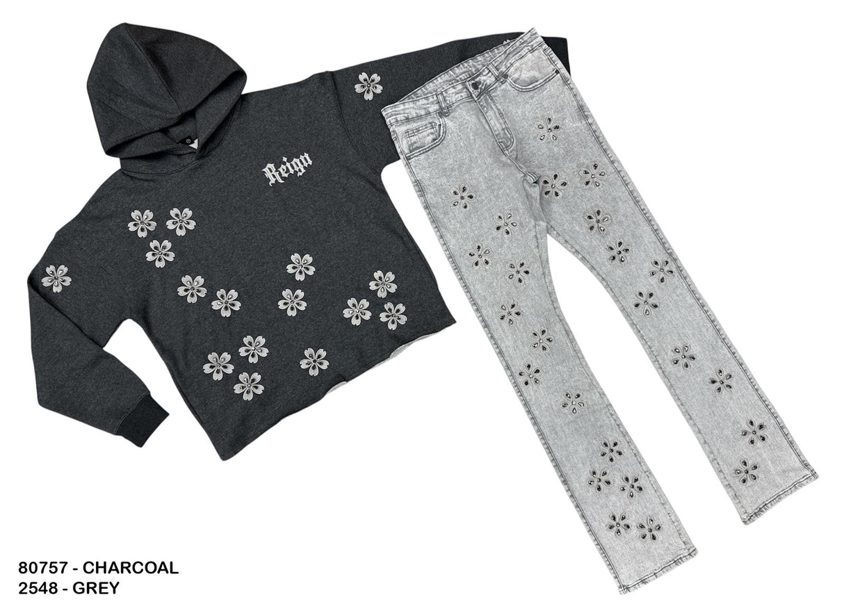 Focus Crystal Semi Sacred Stacked jeans Multi Colors (Jeans Only)