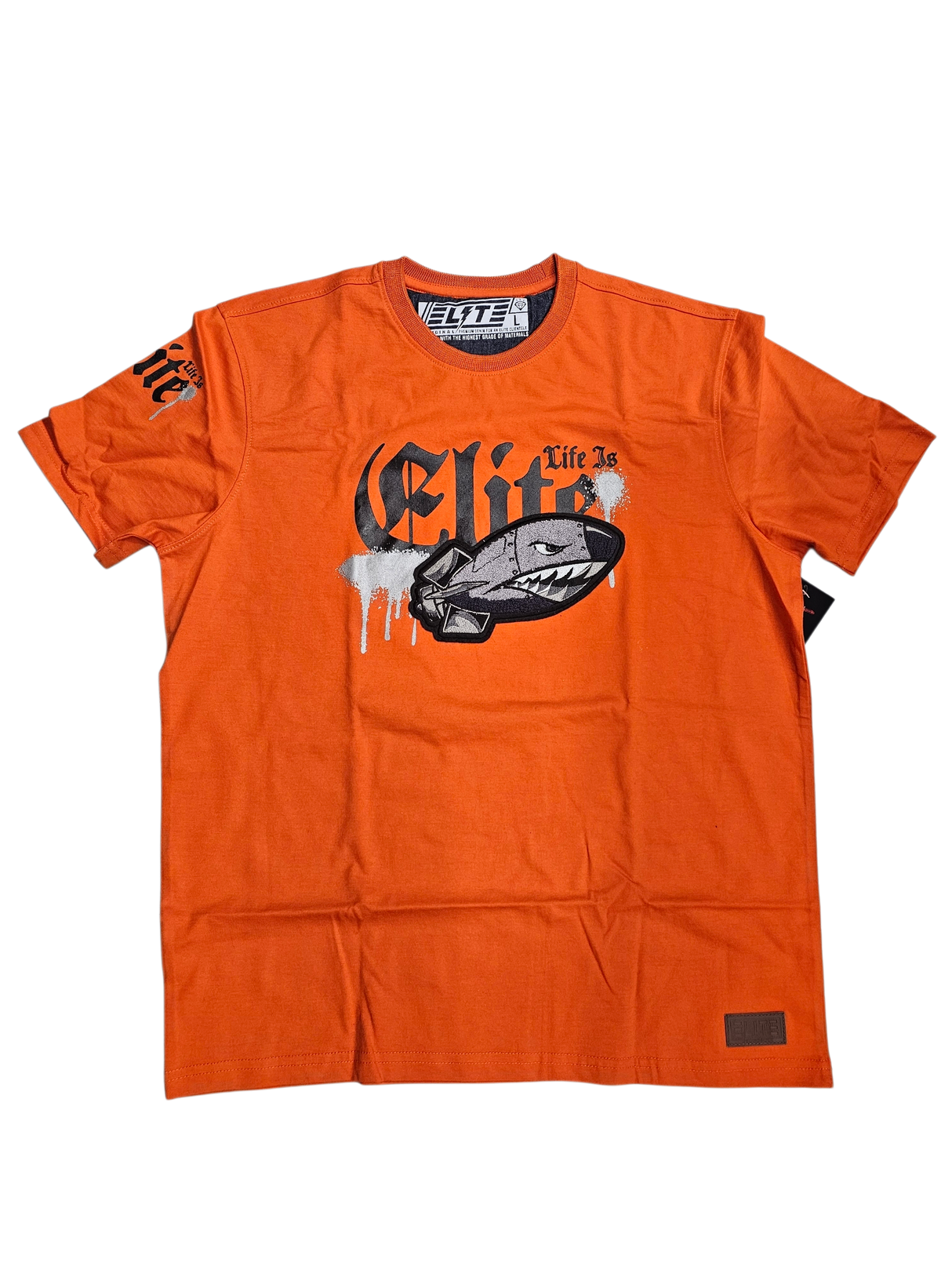 Elite - T Shirt - Shark - Orange