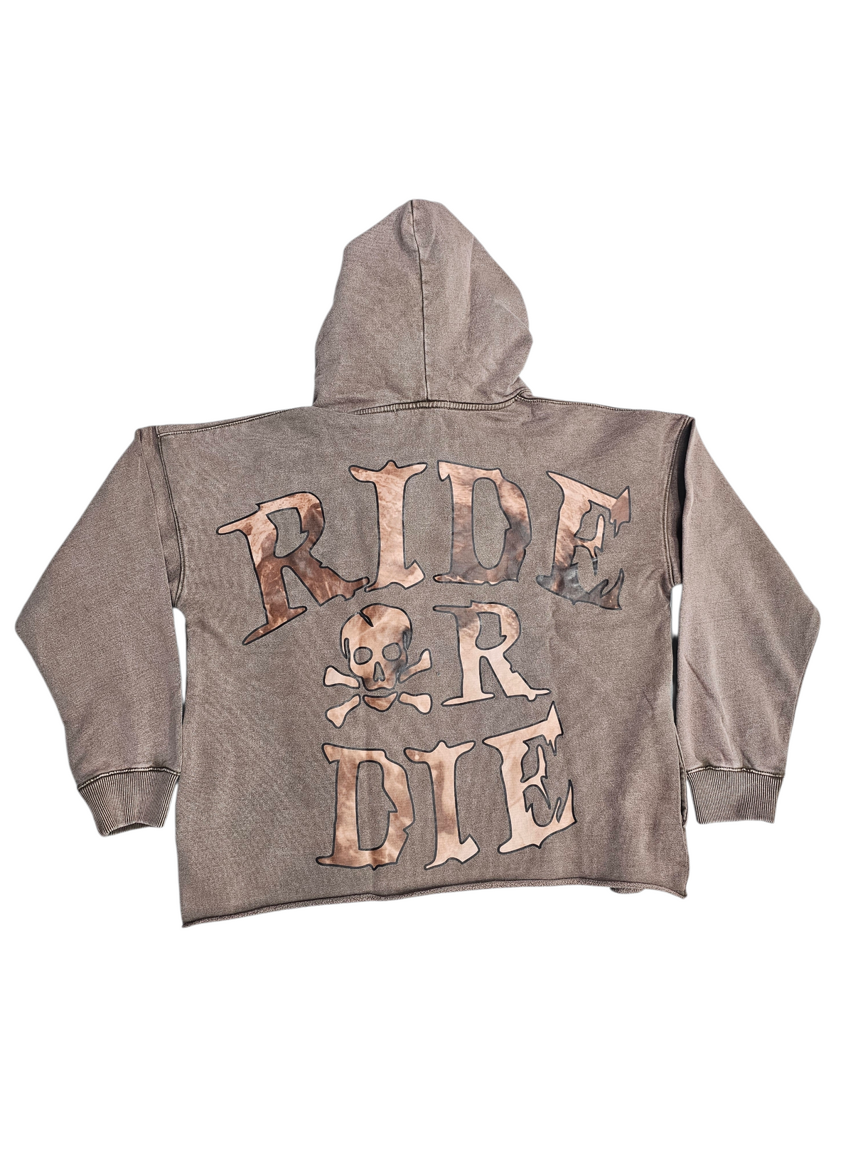 Focus Hell Rider Garment Dye Rhinestones Cropped Hoodie Multi Colors