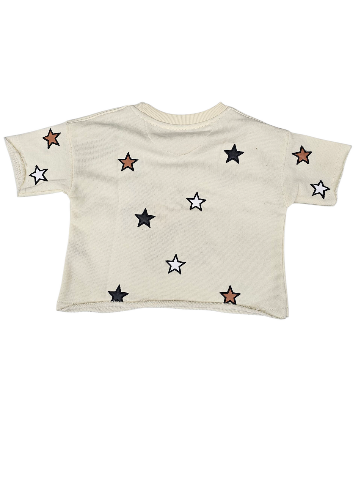 Focus Kids Cowboy Stars Cropped T Shirt Multi Colors