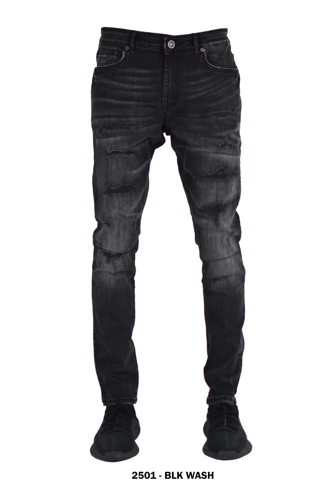 Focus Rip & Repair Skinny Jeans Multi Colors